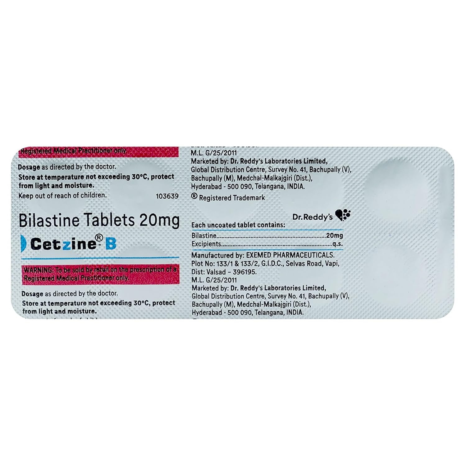 Cetzine B 20mg Tablet