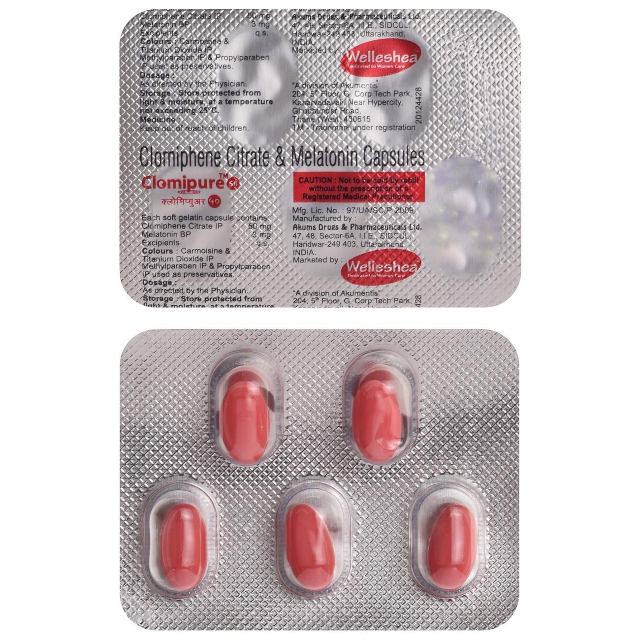 Clomipure 50mg/3mg Capsule