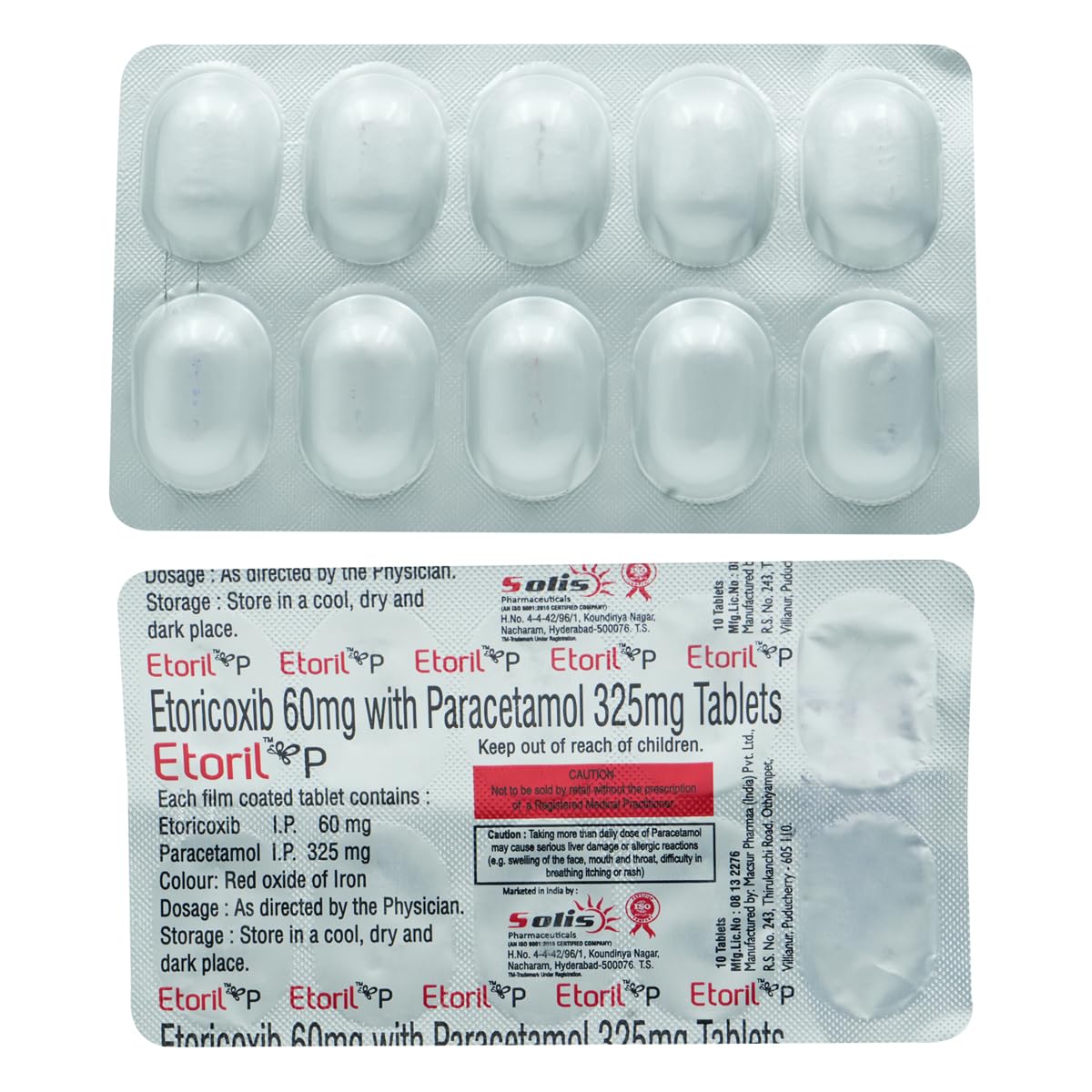 Etorizer P 60mg/325mg Tablet