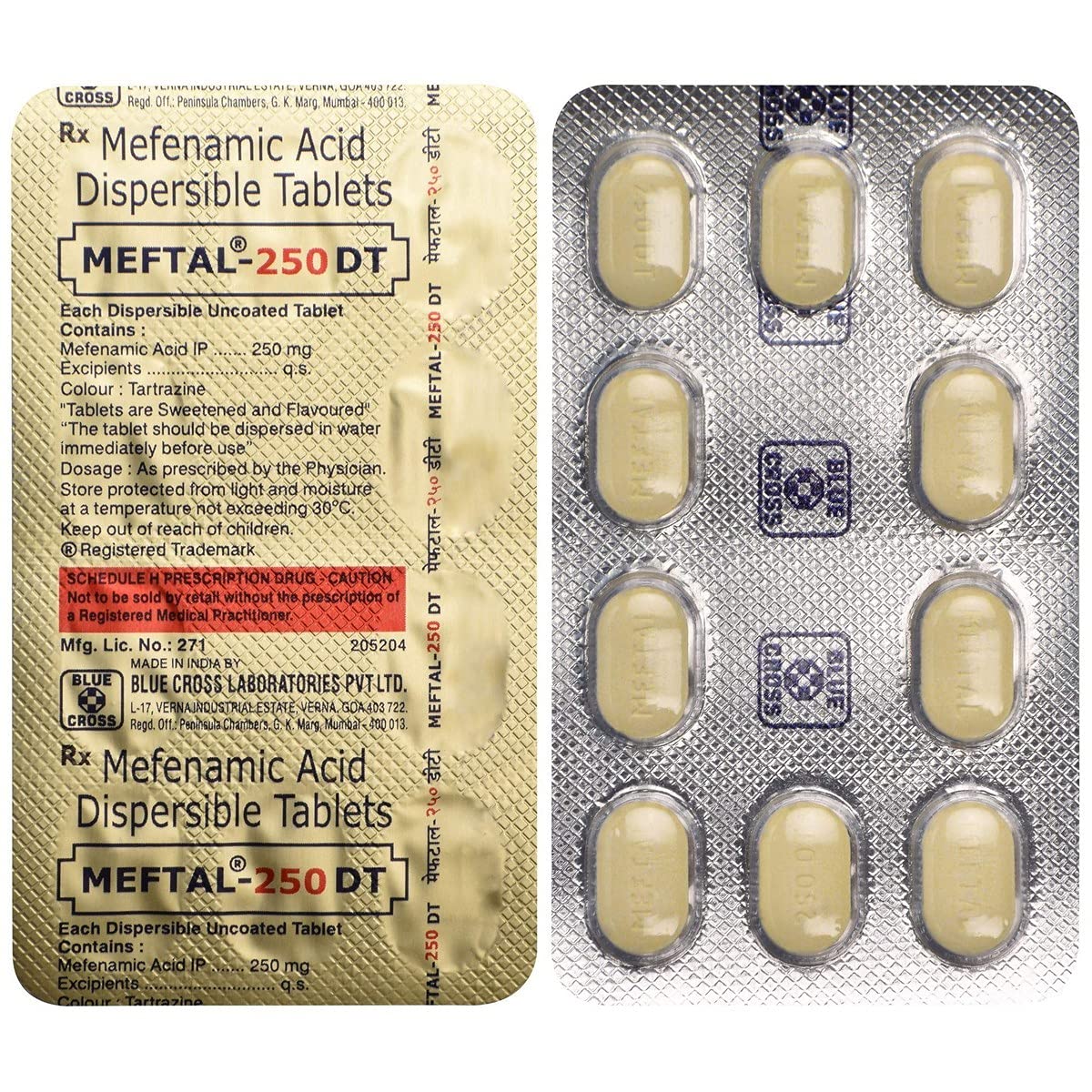 Meftal 250mg Tablet DT