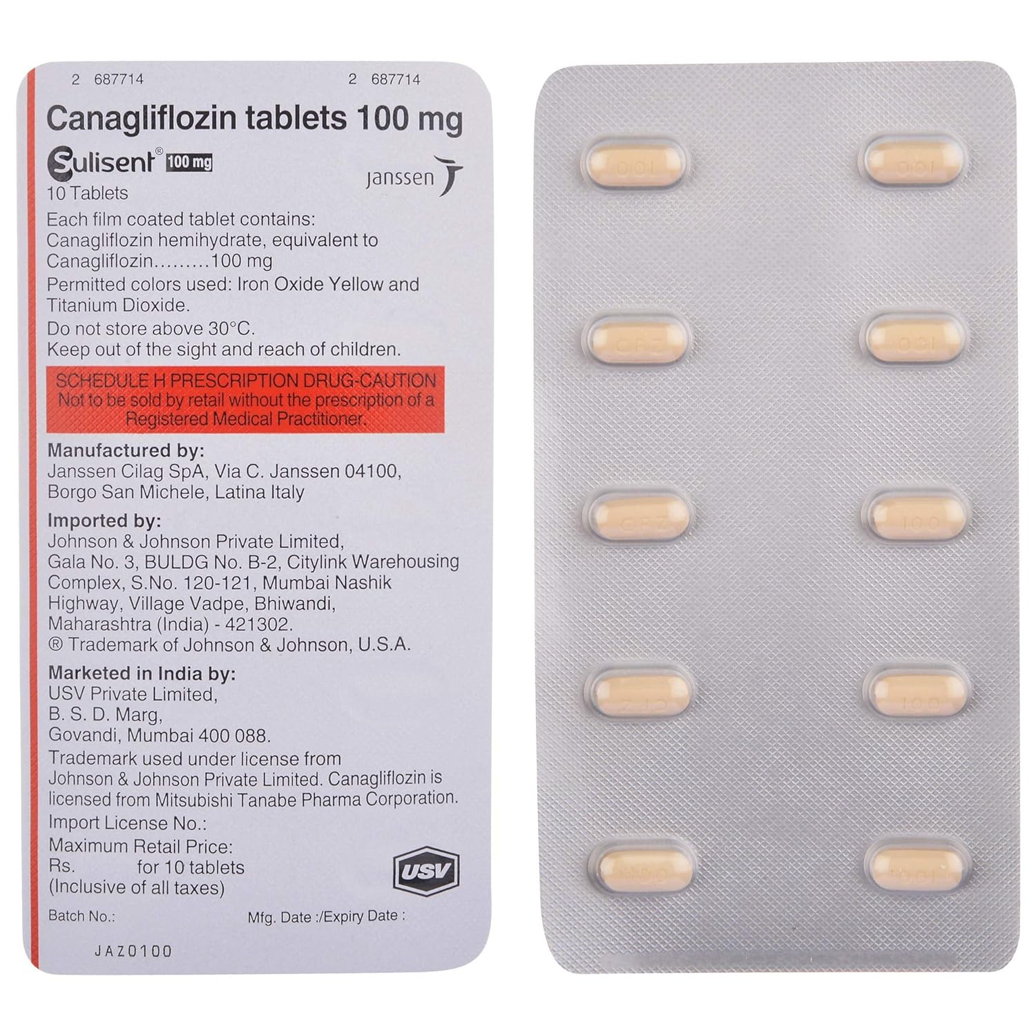 Sulisent 100mg Tablet