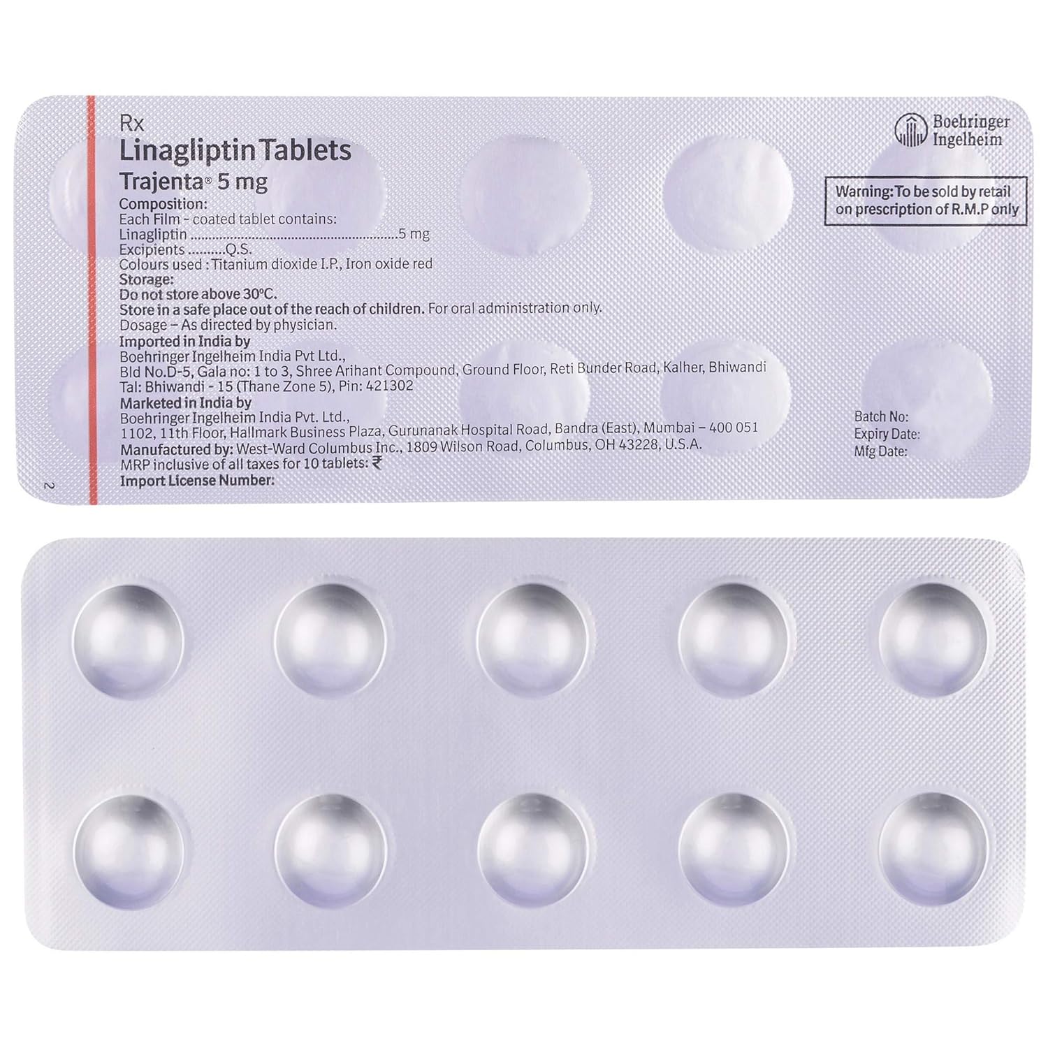 Trajenta 5mg Tablet