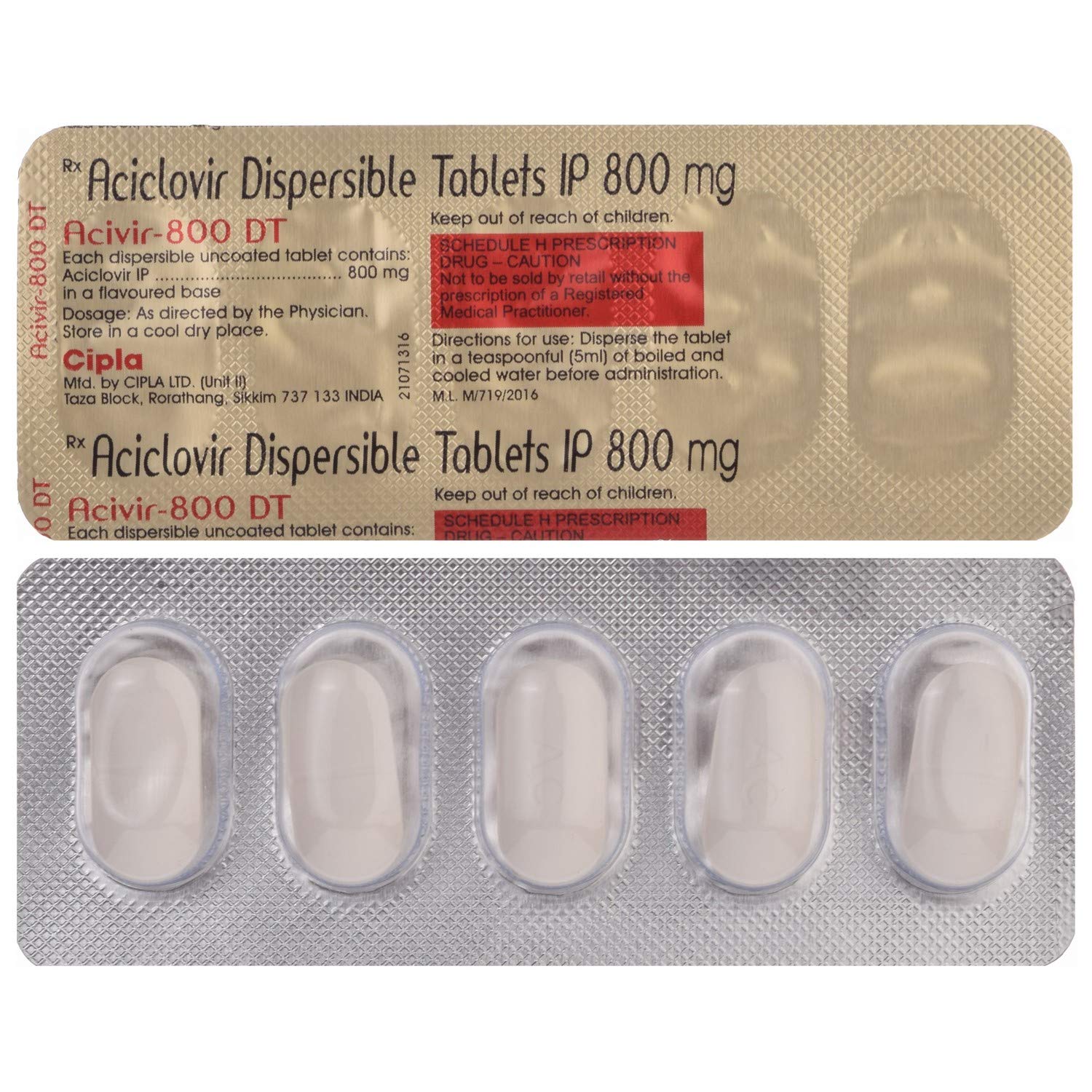 Acivir 800 DT Tablets