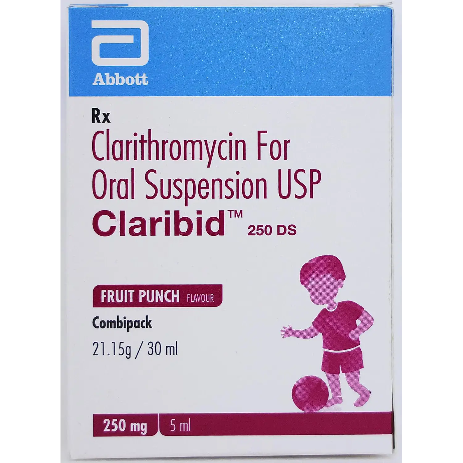 Claribid 250 DS Oral Suspension Combipack Fruit Punch