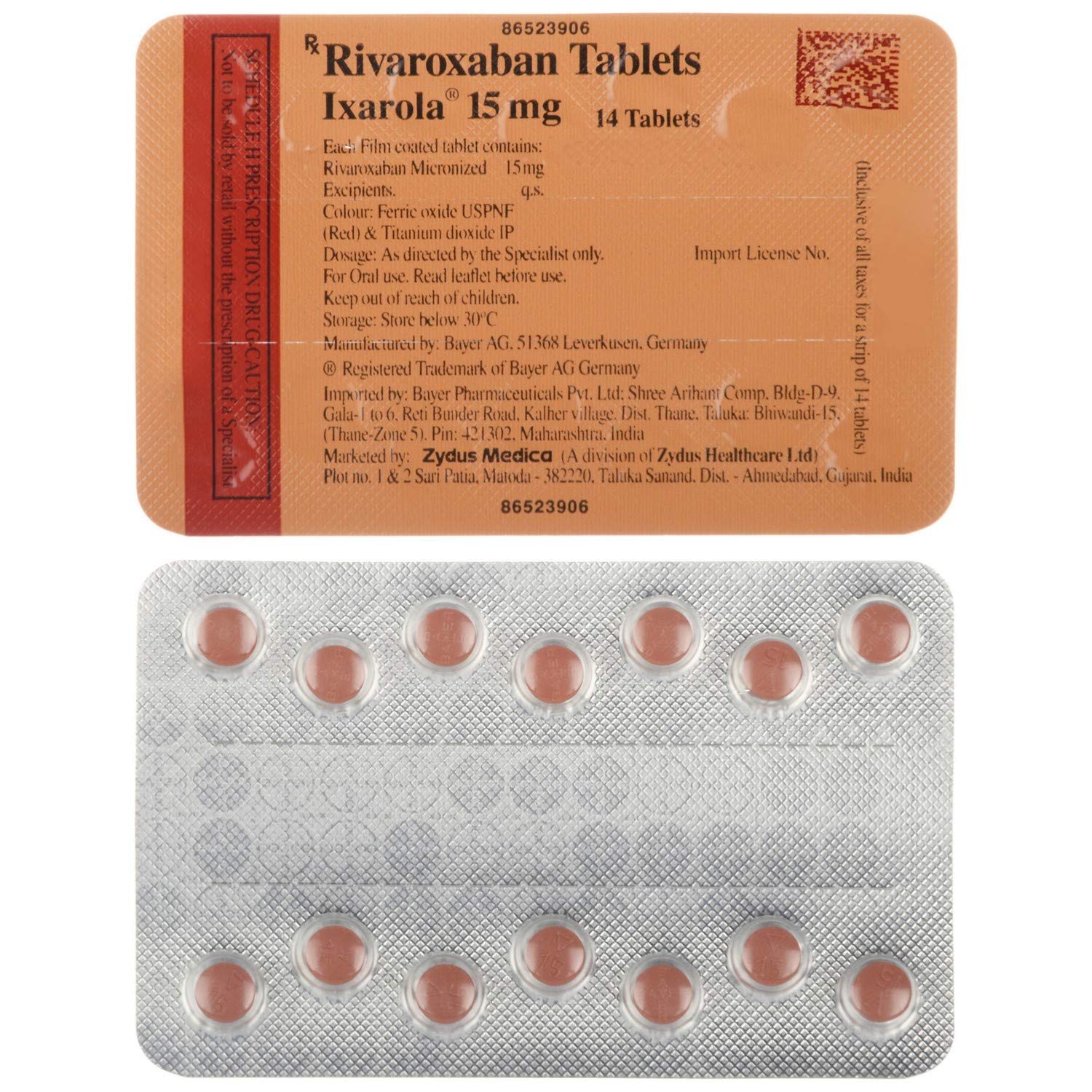 Ixarola 15mg Tablet