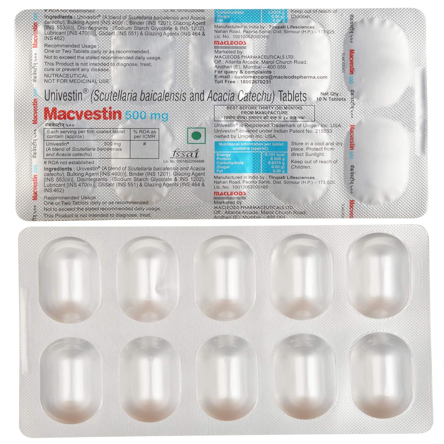 Macvestin 500mg Tablet for Joint Health
