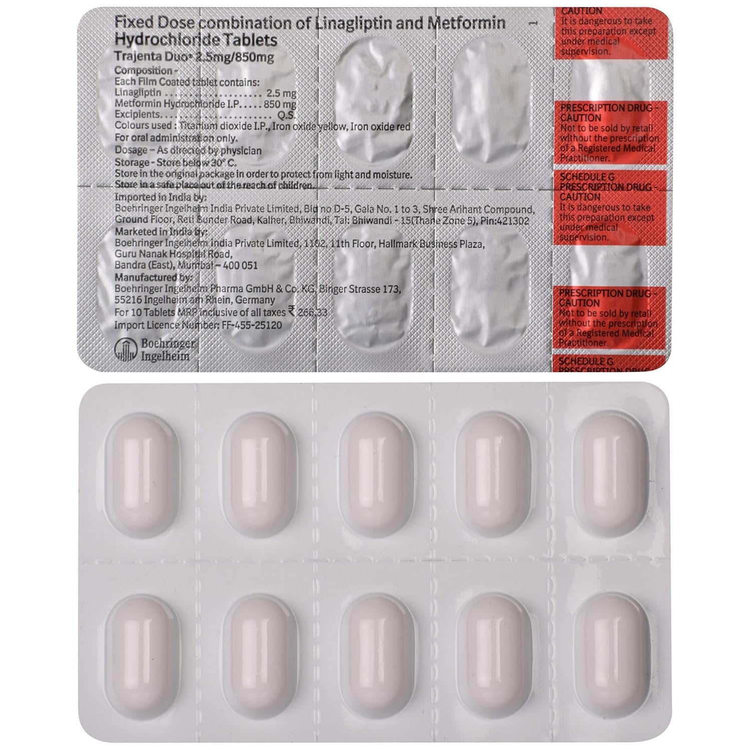 Trajenta Duo 2.5mg/1000mg Tablet