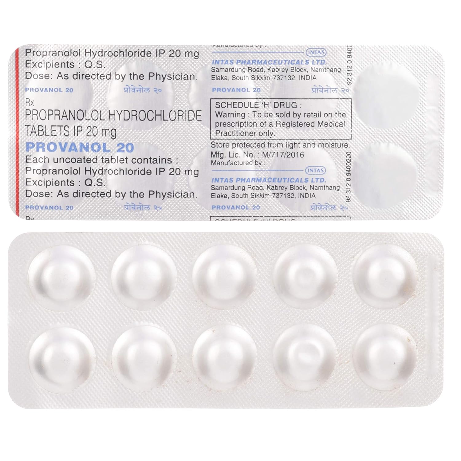 Provanol 20 Tablet