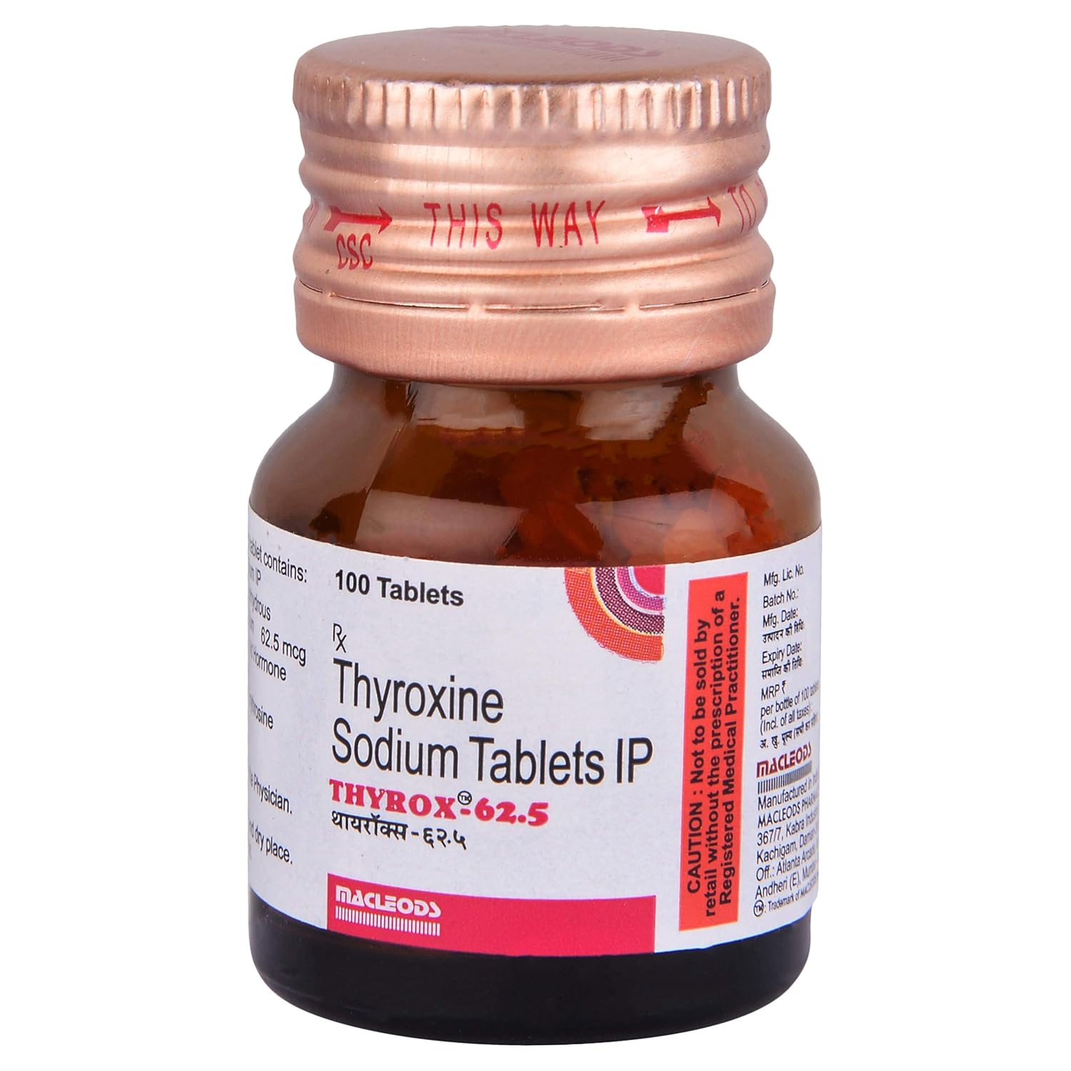 Thyrox 62.5mcg Tablet