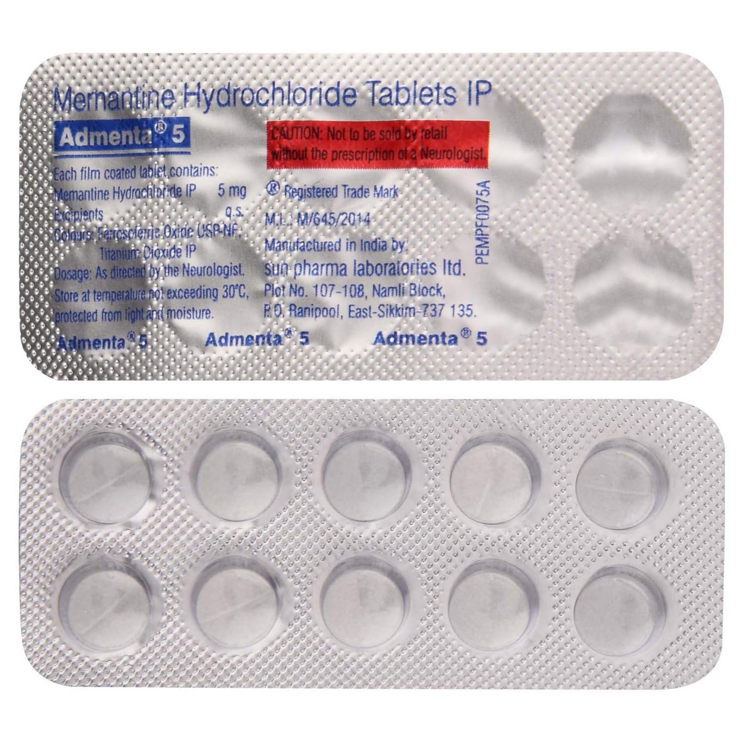 Admenta 5mg Tablet MD