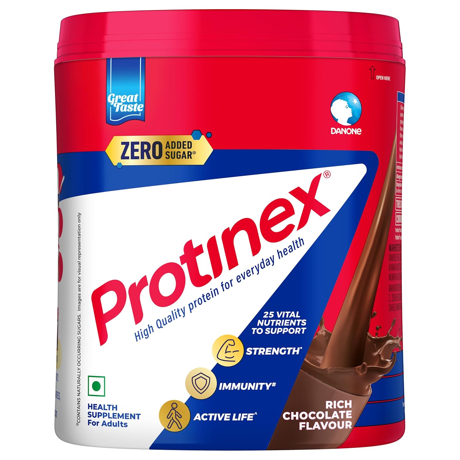 Protinex High Quality Protein | Nutritional Drink for Immunity & Strength | Zero Added Sugar Rich Chocolate Powder 400gm