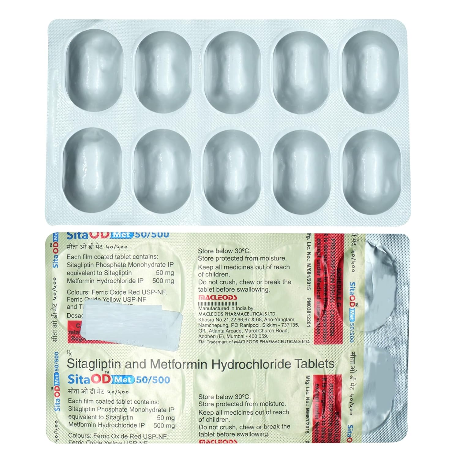 SitaOD Met 50mg/500mg Tablet