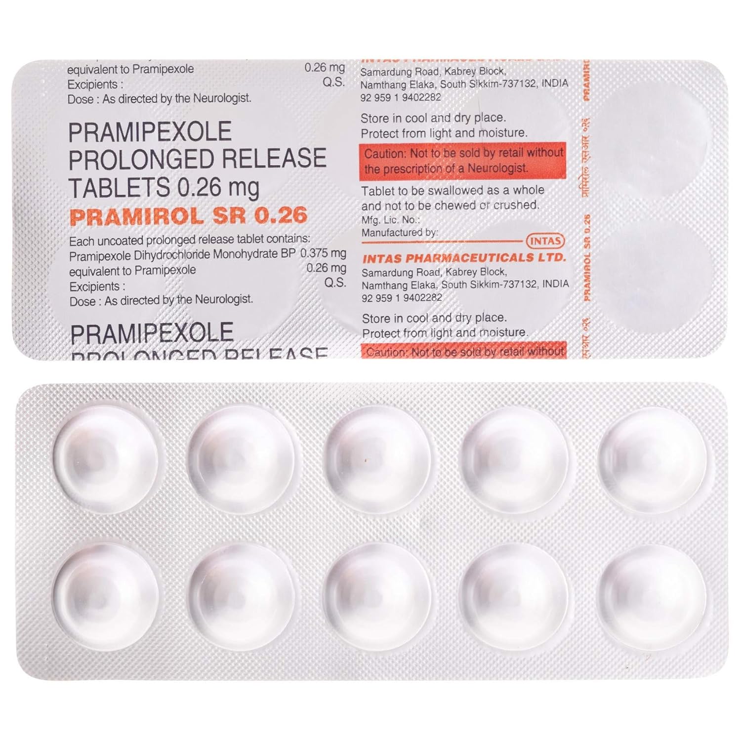 Pramirol SR 0.26 Tablet