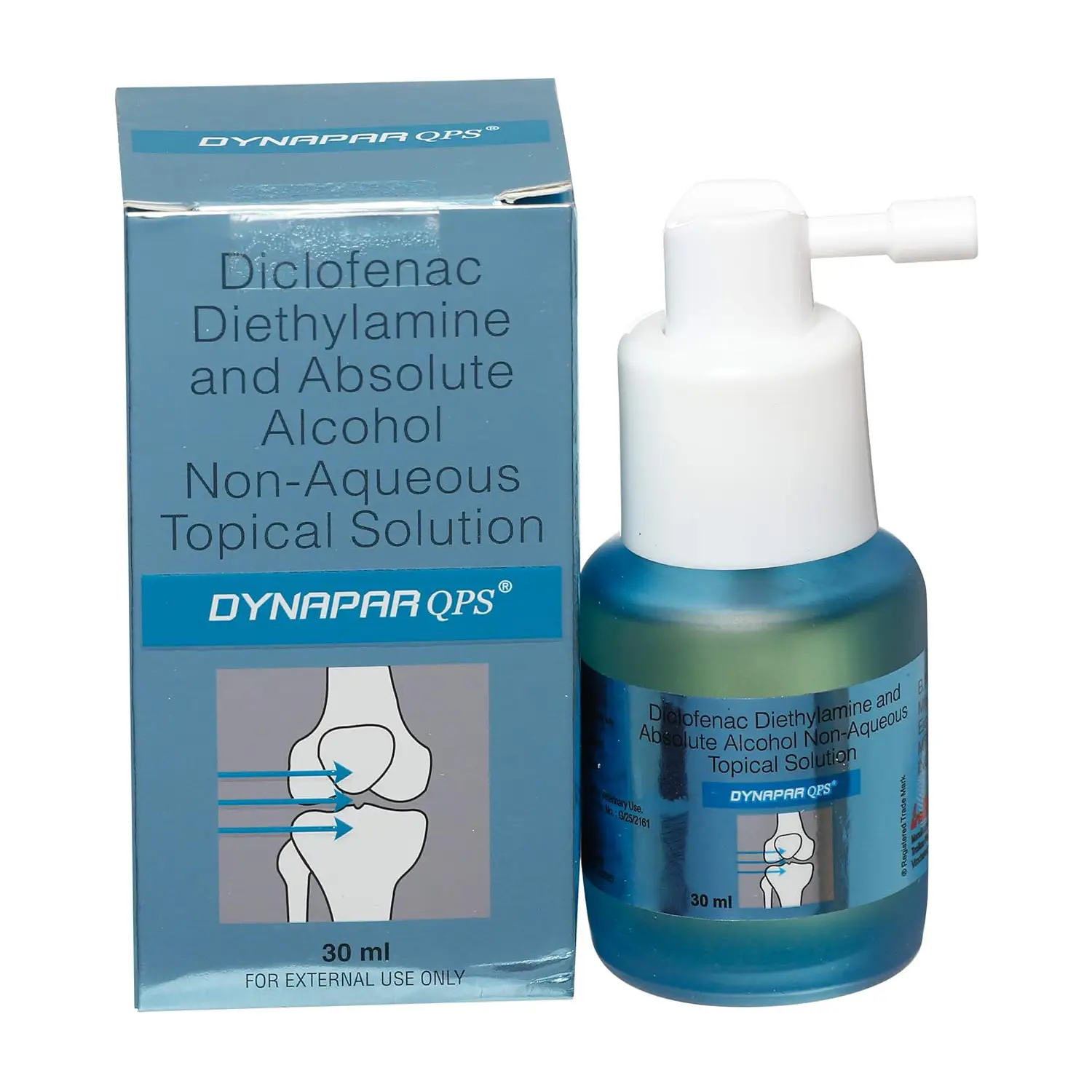 Dynapar Qps Non-Aqueous Topical Solution | For Pain Relief from Back, Neck, Shoulder, Elbow, Wrist & Knee Pain 30ml