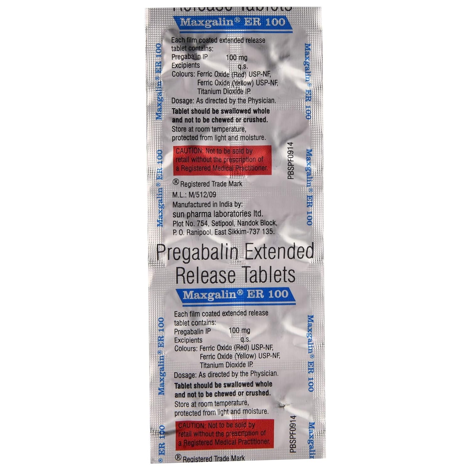 Maxgalin ER 100 Tablet