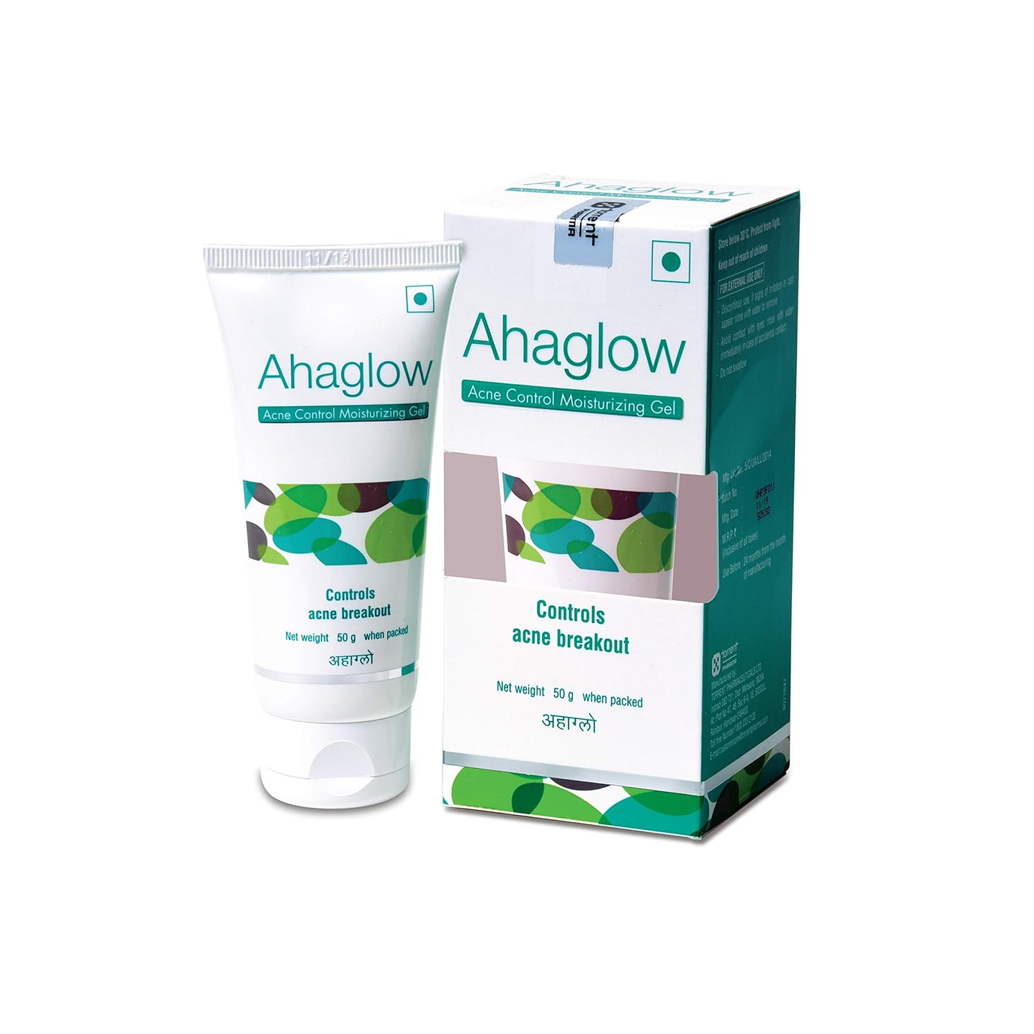 Ahaglow Acne Control Moisturizing Gel foe Acne Breakouts | Paraben-Free