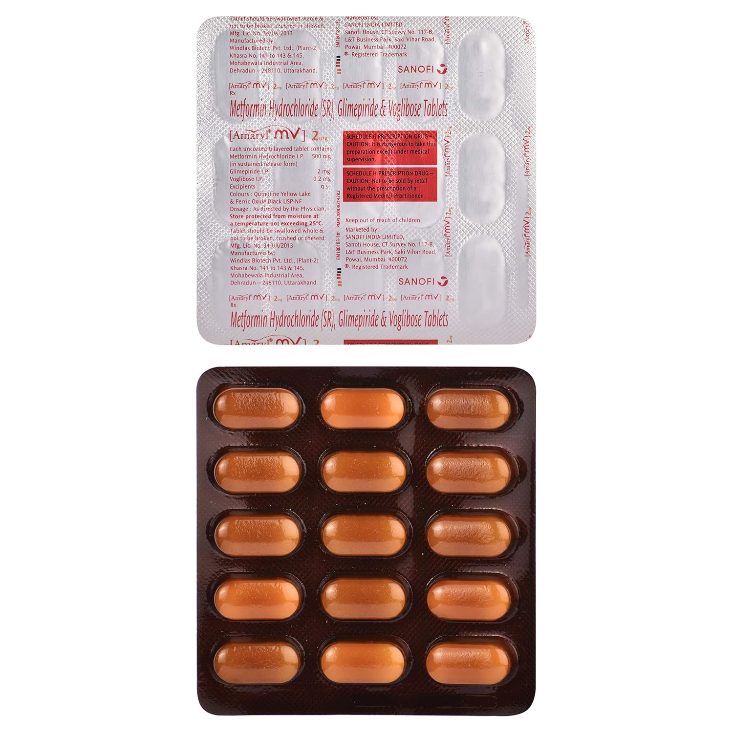 Amaryl MV 2mg Tablet SR