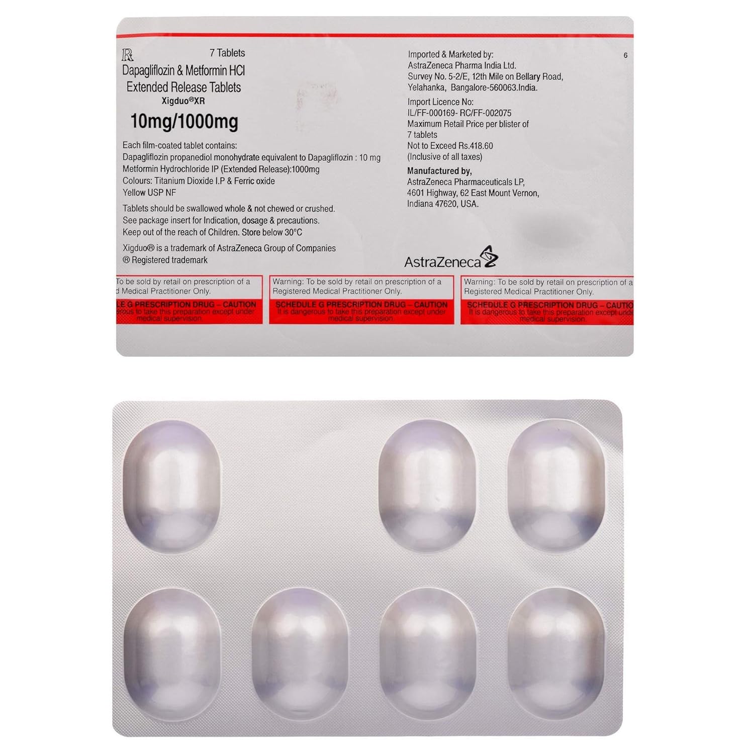 Xigduo XR 10mg/1000mg Tablet