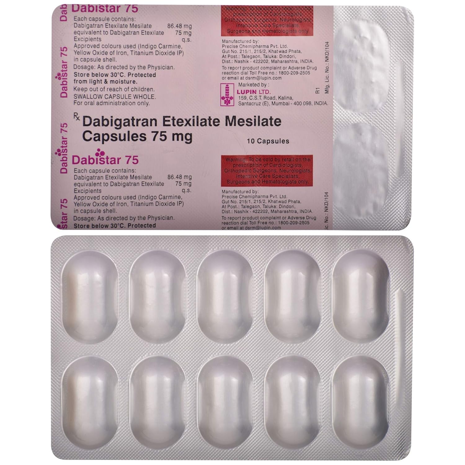 Dabistar 75Mg Capsule