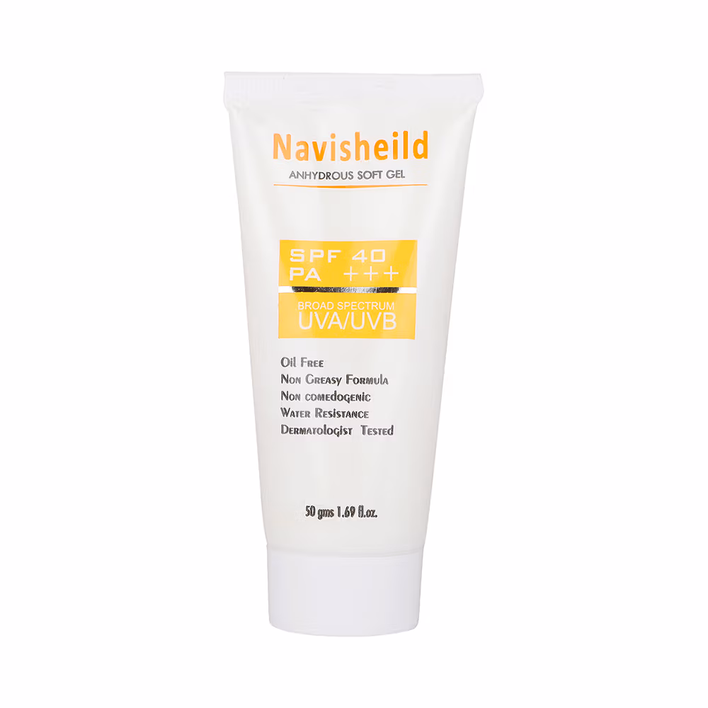 Navishield Anhydrous Soft Gel with SPF 40 PA+++ | UVA/UVB Protection | Water-Resistant