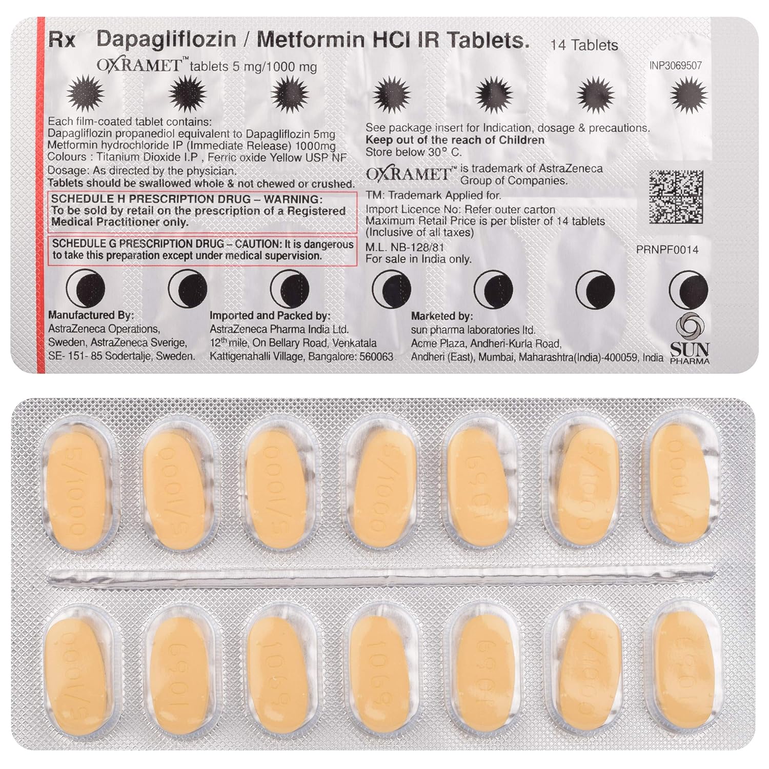 Oxramet 5mg/1000mg Tablet IR