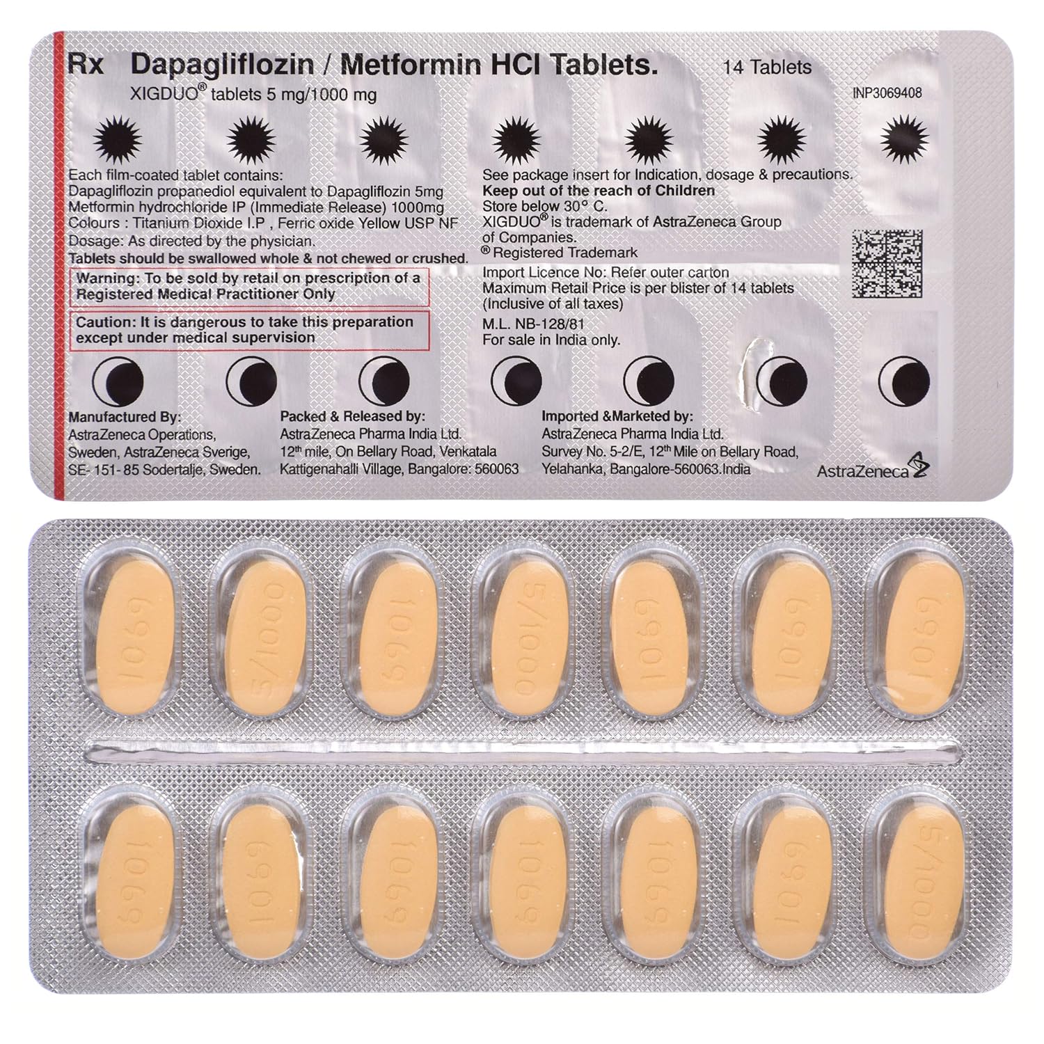 Xigduo 5mg/1000mg Tablet IR