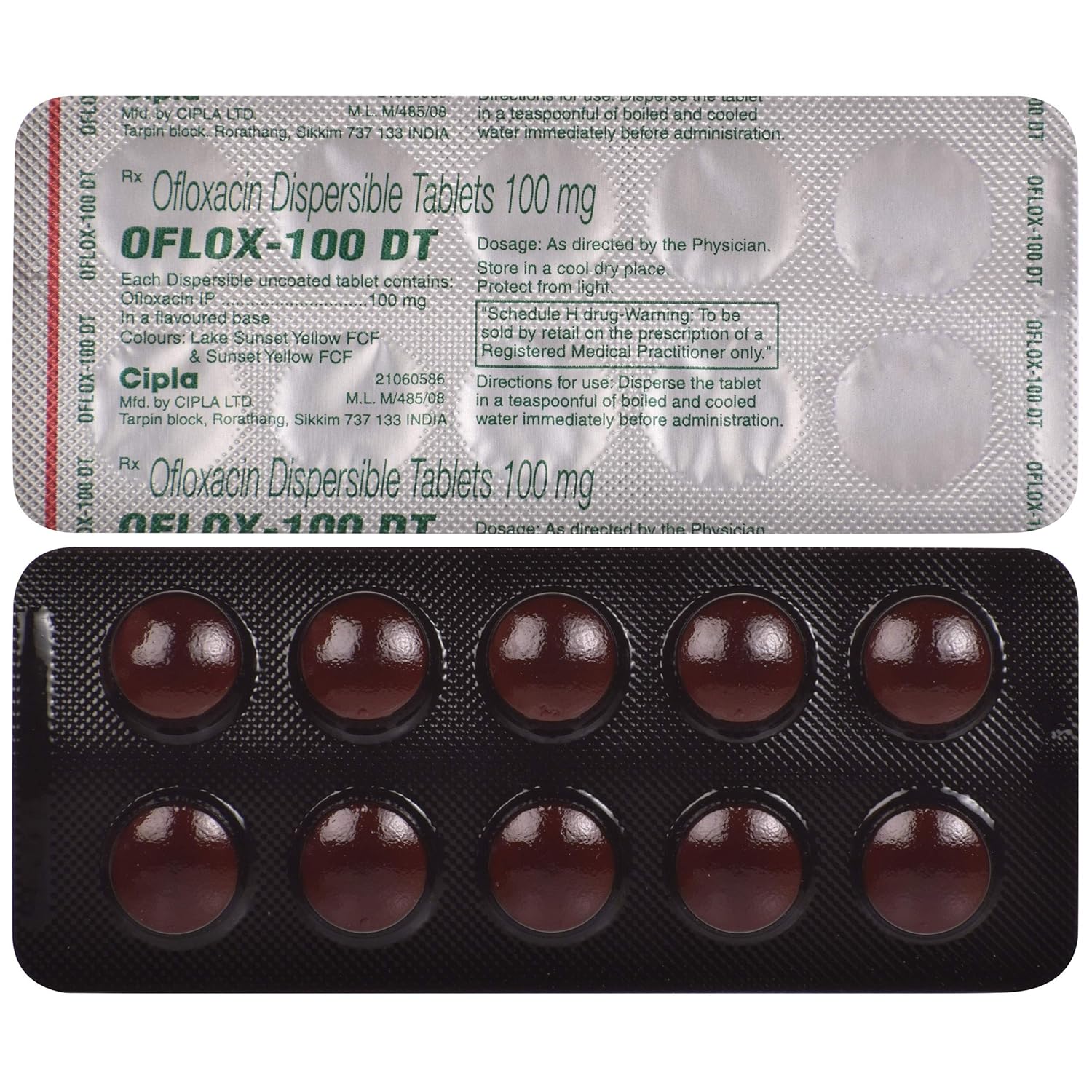 Oflox 100mg Tablet DT