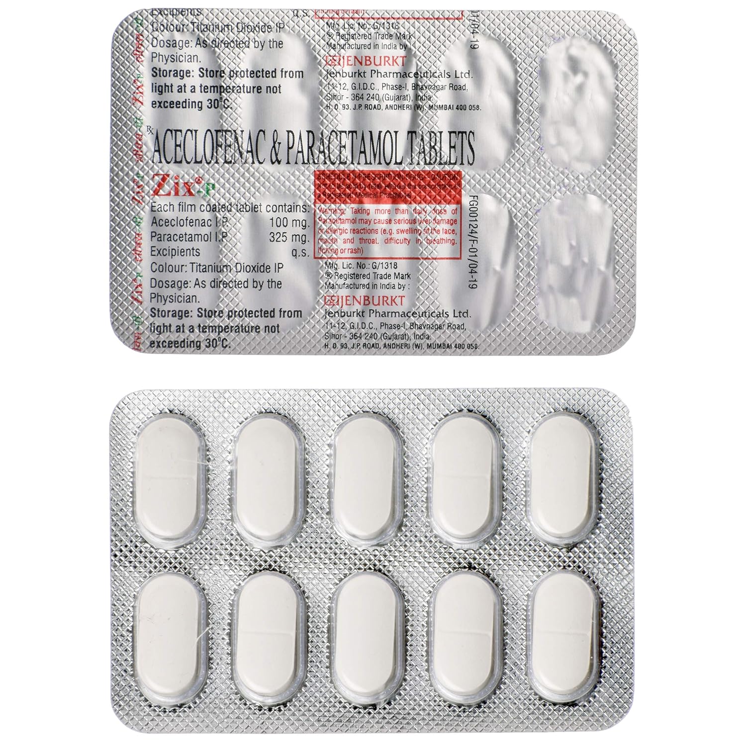 Zix P 100mg/325mg Tablet