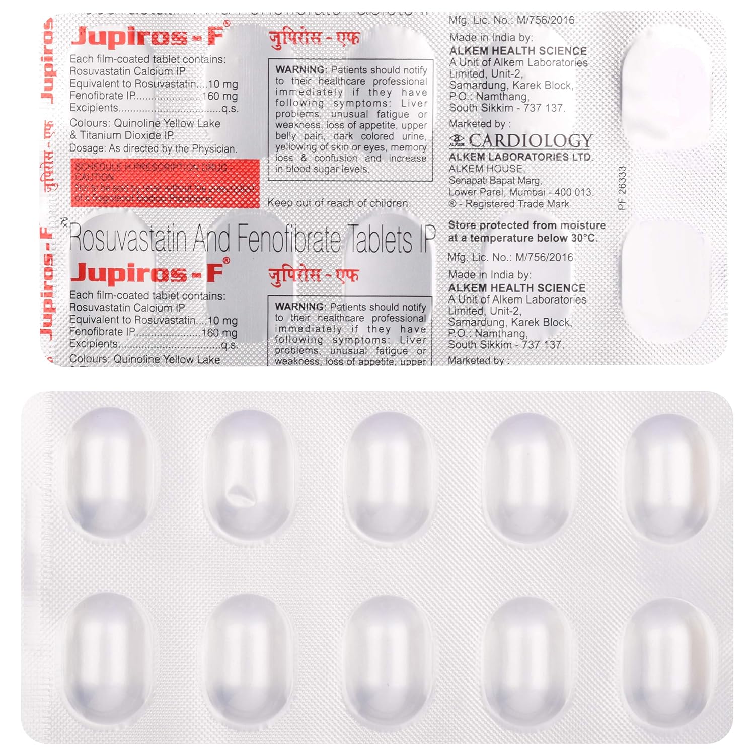 Jupiros F 160mg/5mg Tablet