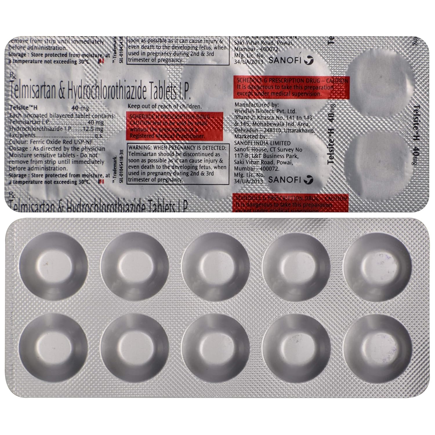 Telsite H 40mg Tablet