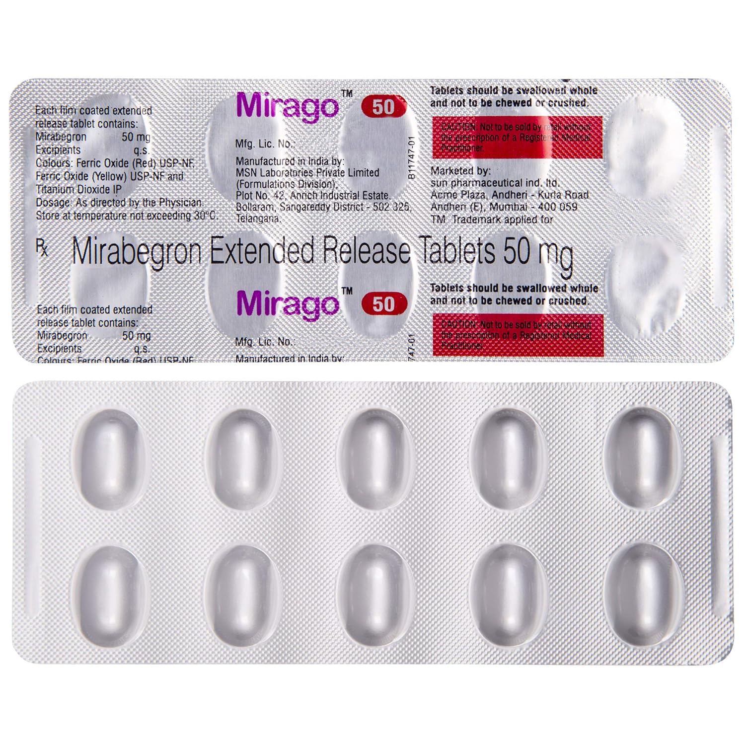 Mirago 50 Tablet ER