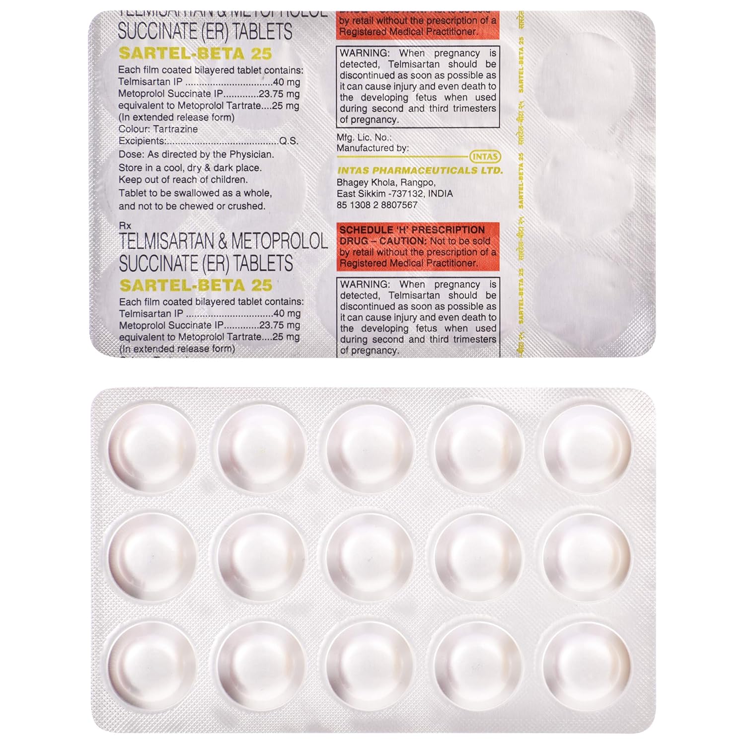 Sartel-Beta 25 Tablet ER