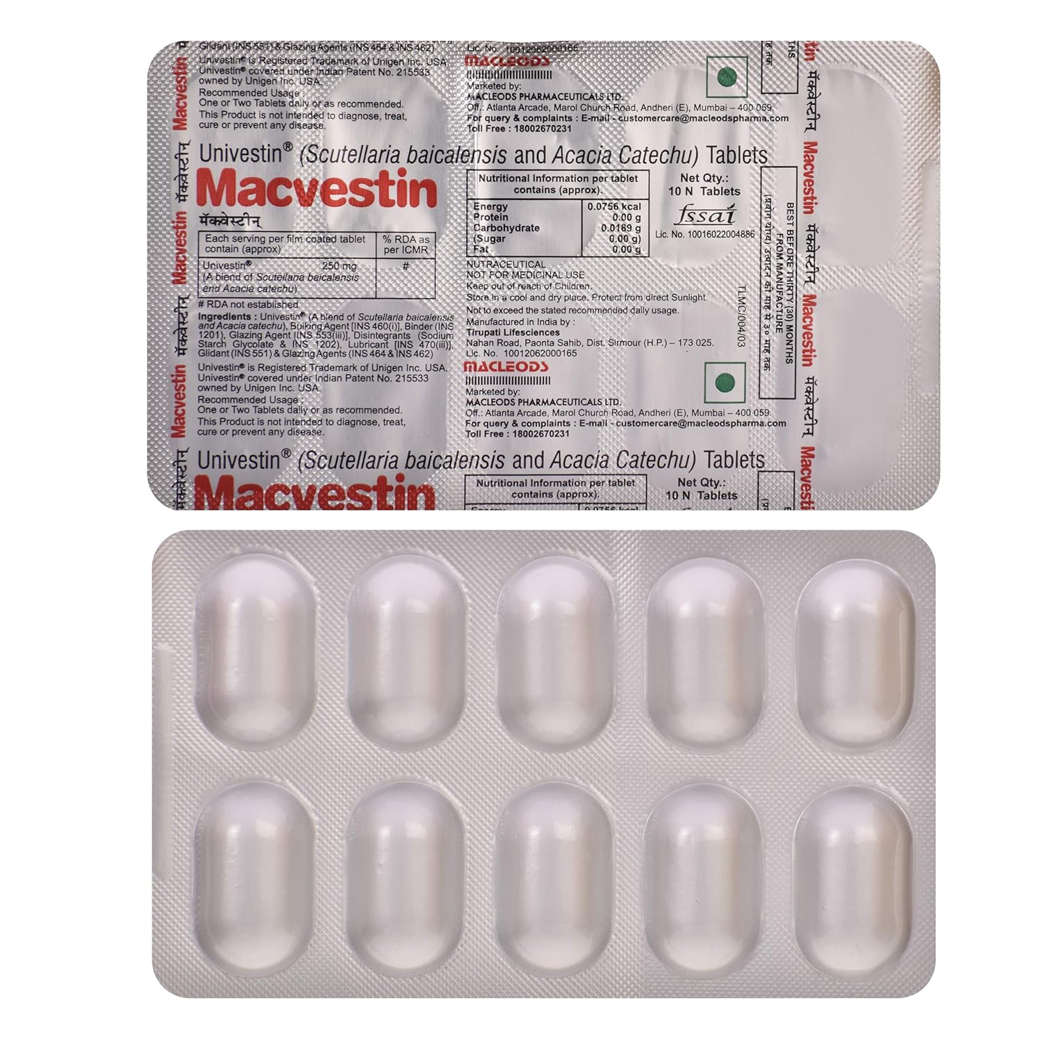 Macvestin 250mg Tablet for Joint Health