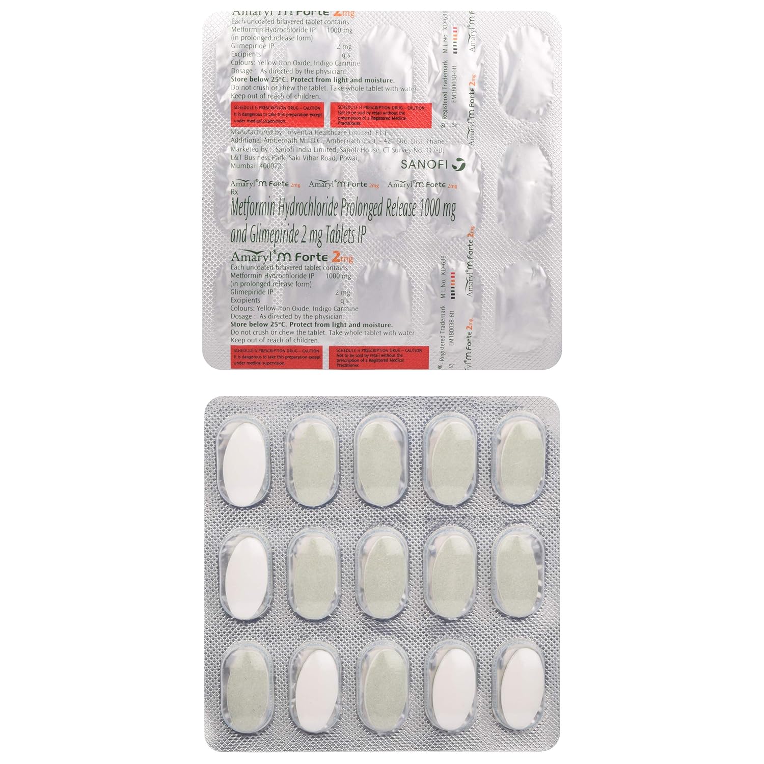 Amaryl M Forte 2mg Tablet PR