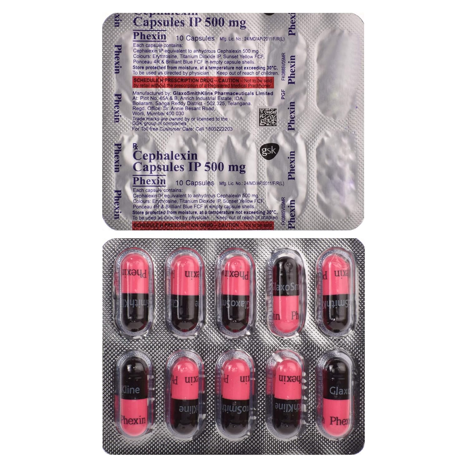 Phexin 500mg Capsule