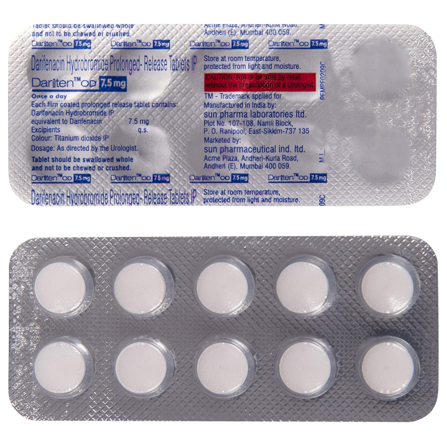 Dariten OD 7.5mg Tablet PR