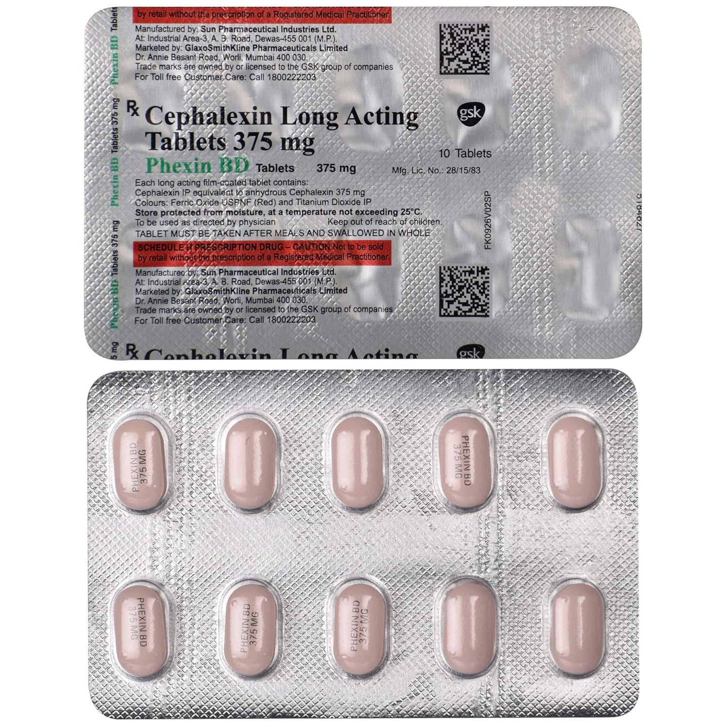 Phexin BD 375mg Tablet