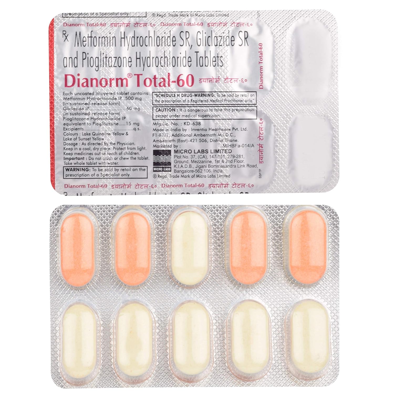 Dianorm Total 60mg/15mg/500mg Tablet SR