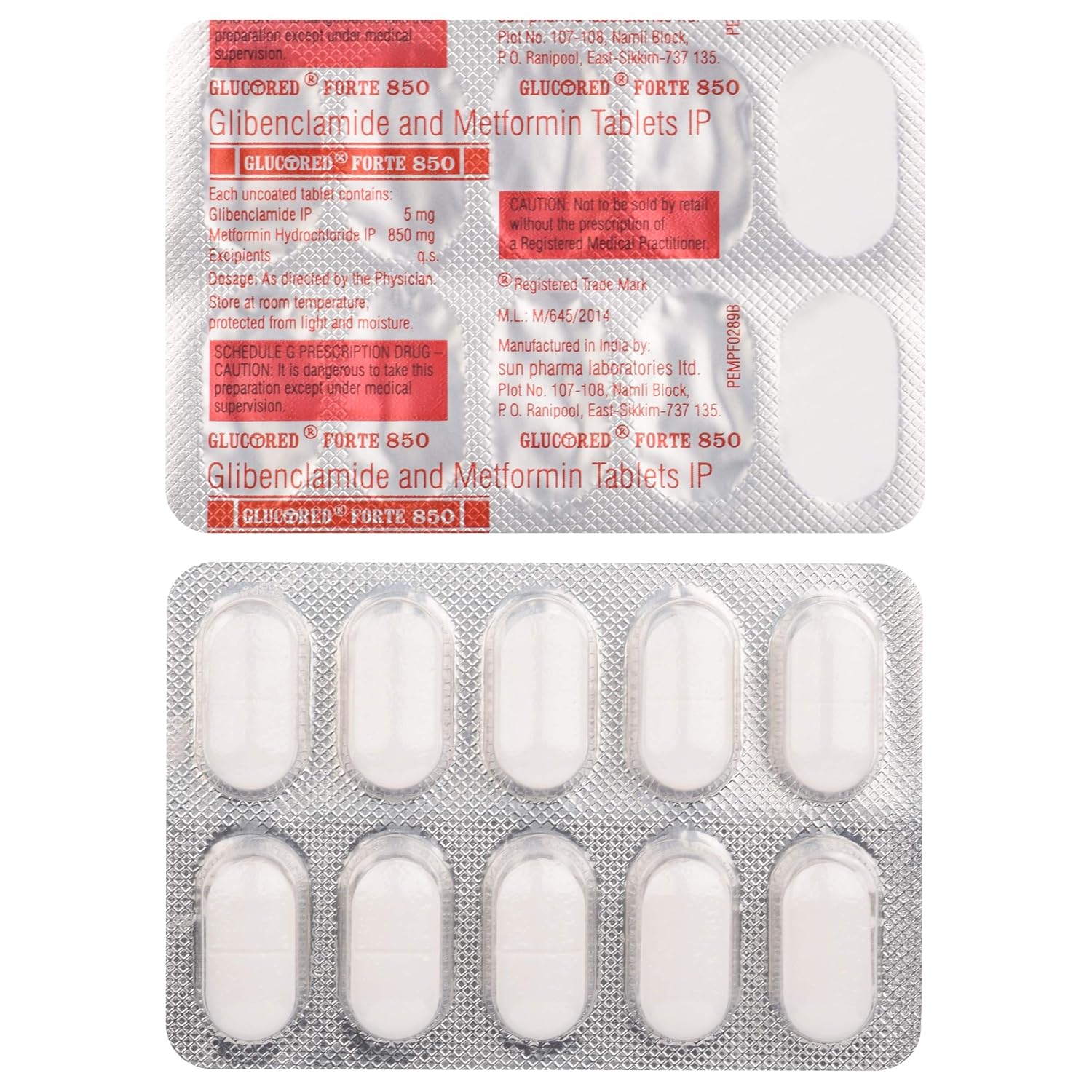 Glucored Forte 850 Tablet