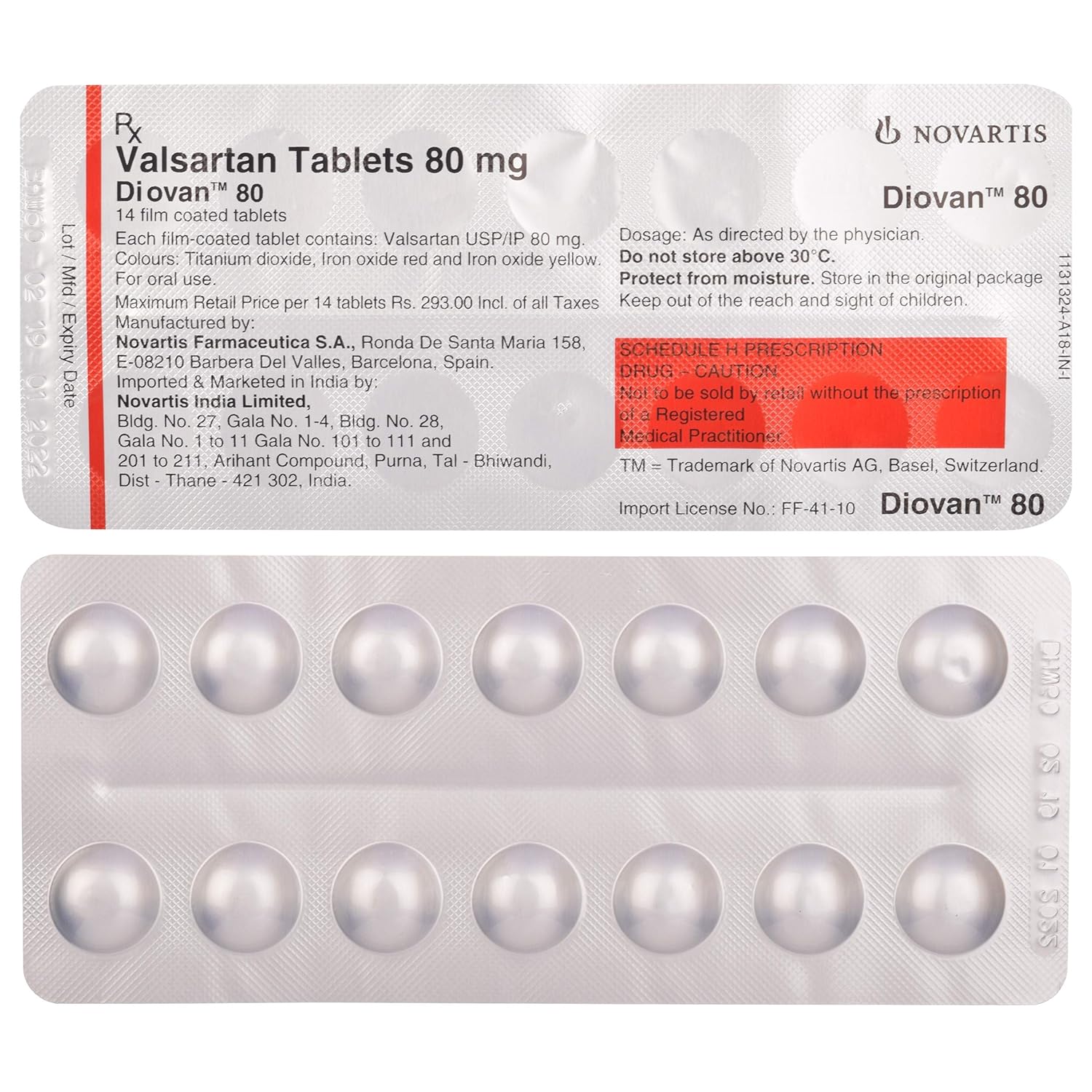 Diovan 80 Tablet