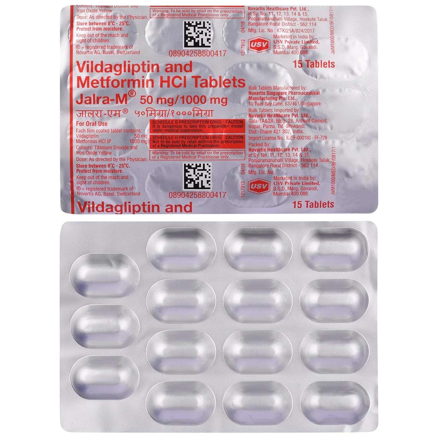 Jalra M 50mg/1000mg Tablet
