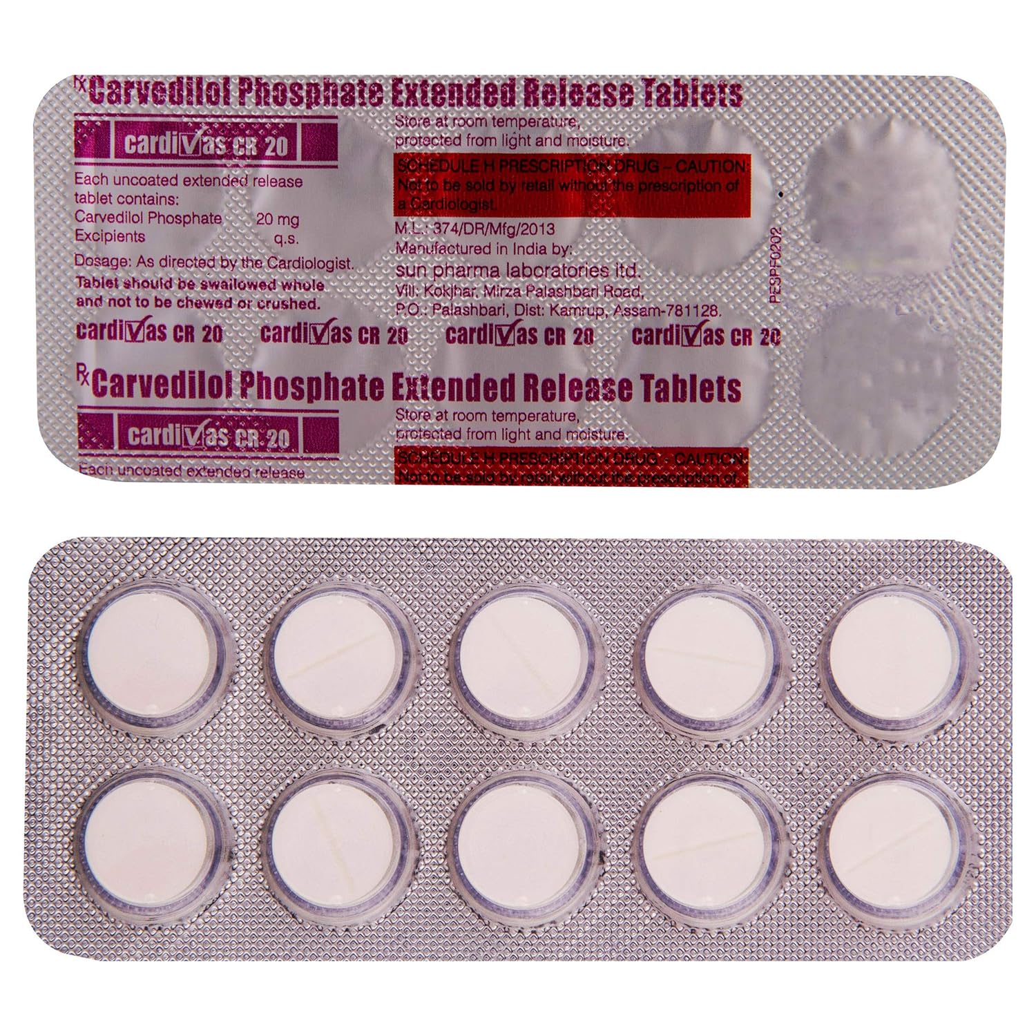 Cardivas CR 20 Tablet