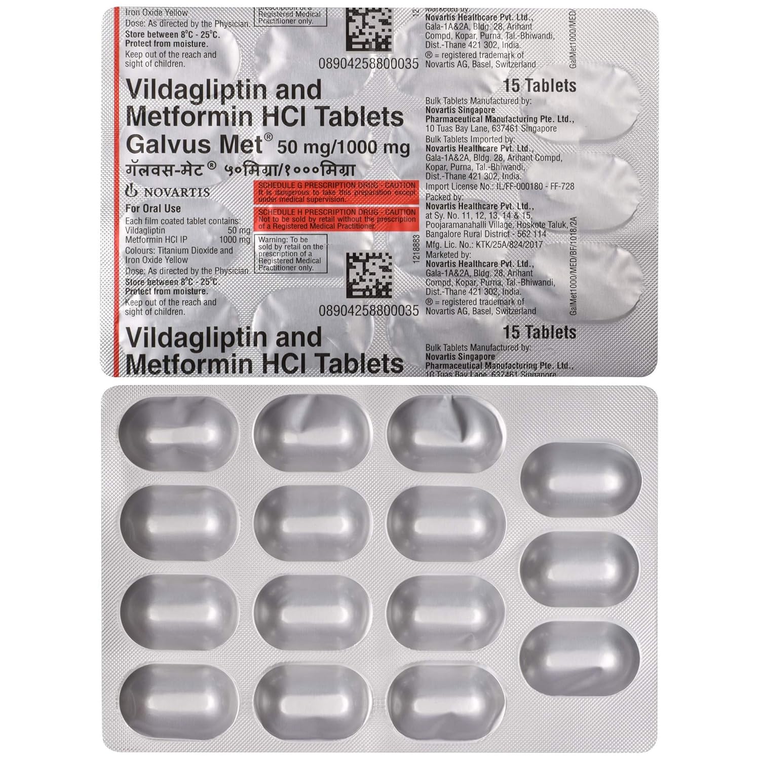 Galvus Met 50mg/1000mg Tablet