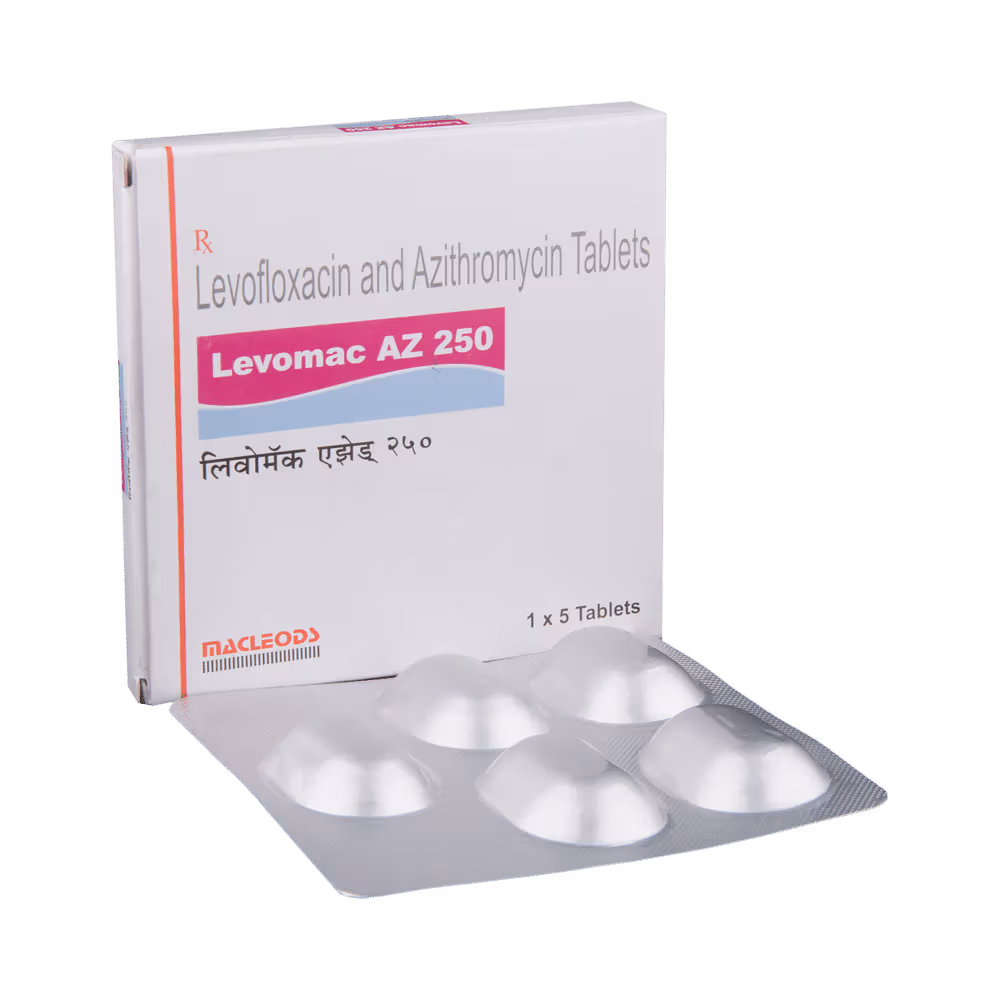 Levomac AZ 250 Tablet 5's