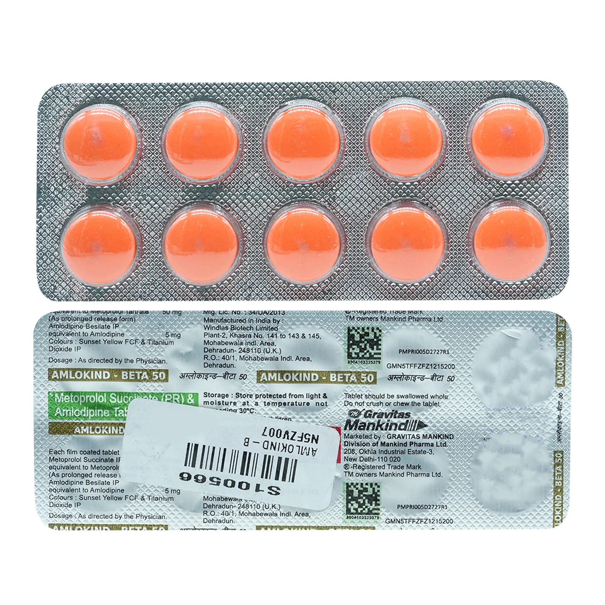 Amlokind Beta 50 Tablet PR