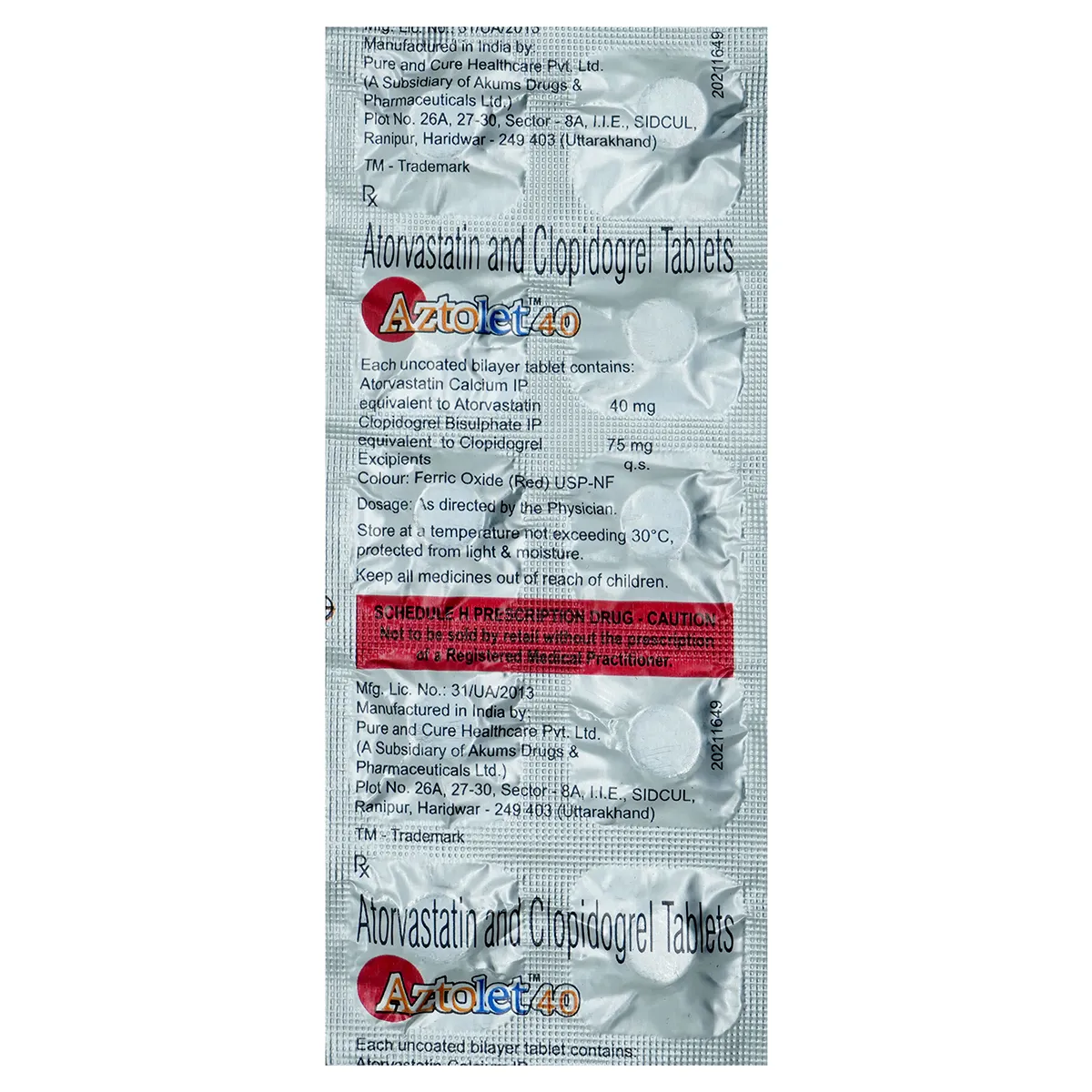 Aztolet 40mg/75mg Tablet