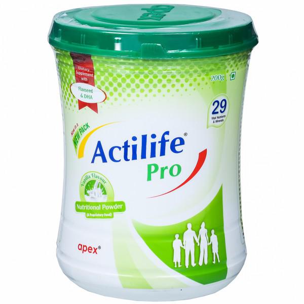 Actilife Pro with Whey Protein, DHA & Flaxseed for Nutrition | Flavour Powder Vanilla