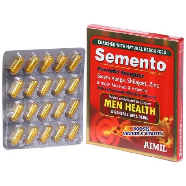 Aimil Semento Capsule for Energy | Supports Men's Health | Boosts Vigour & Vitality