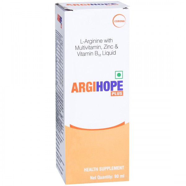 Argihope Plus Liquid with L-Arginine, Multivitamin, Zinc & Vitamin B12