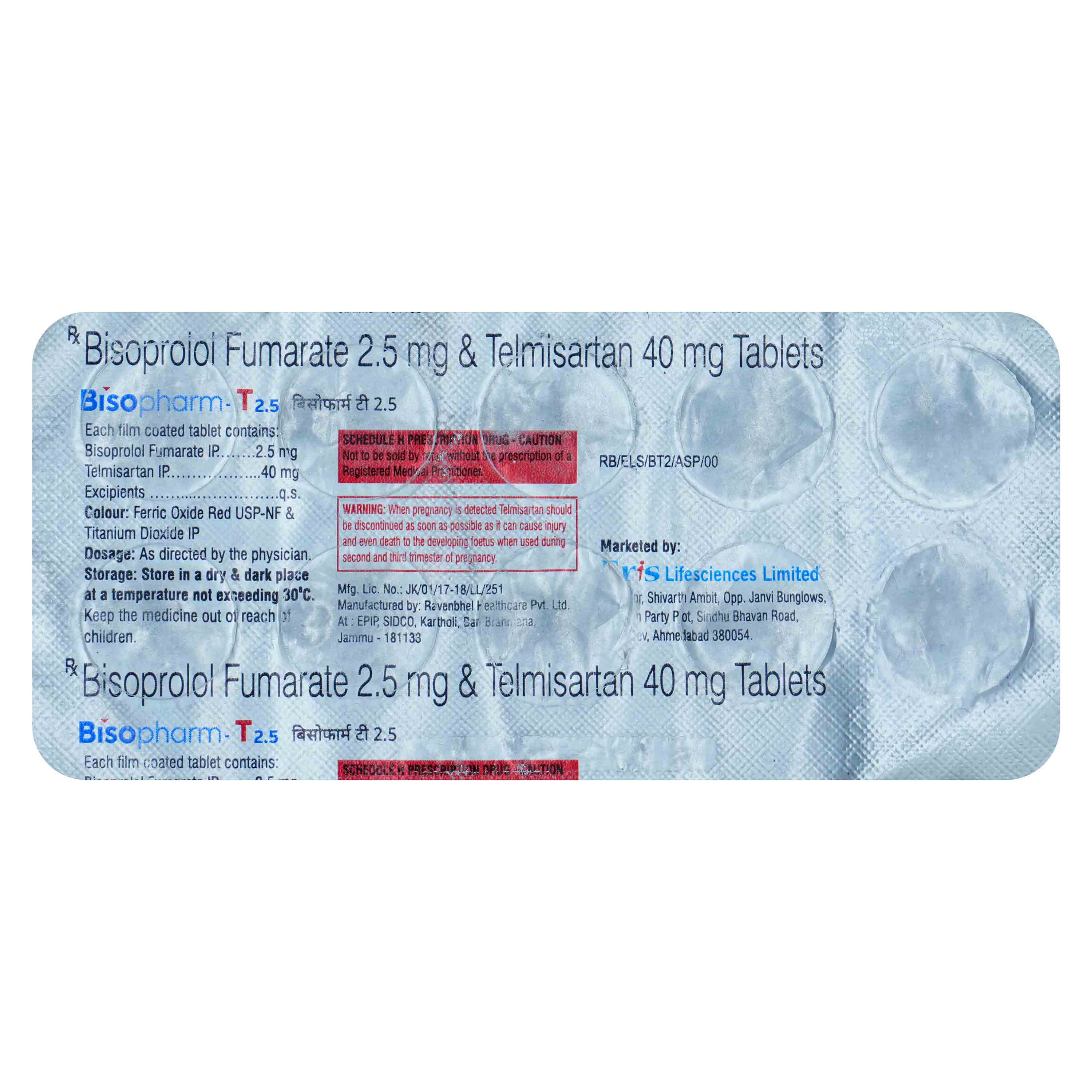 Bisopharm T 2.5mg/40mg Tablet